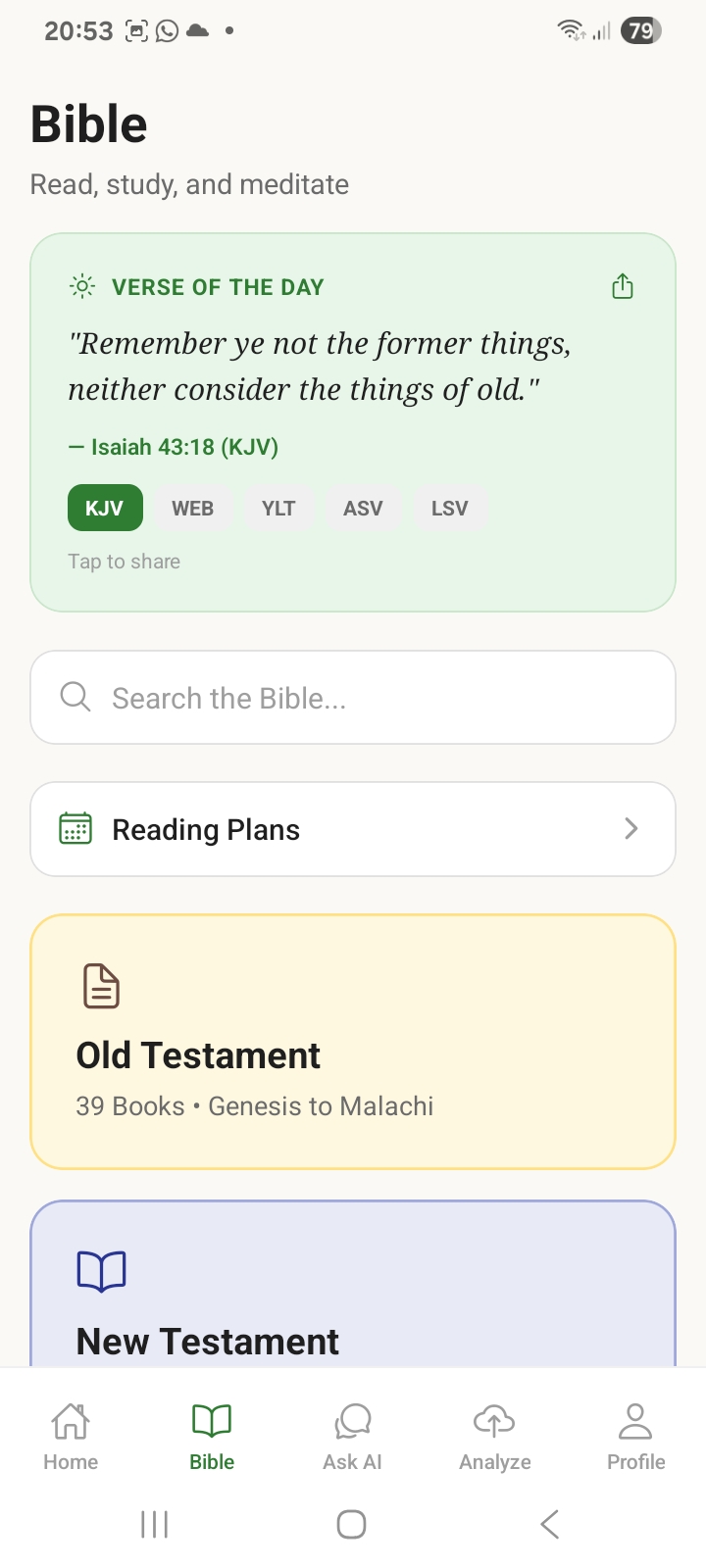 Berean App Bible reader