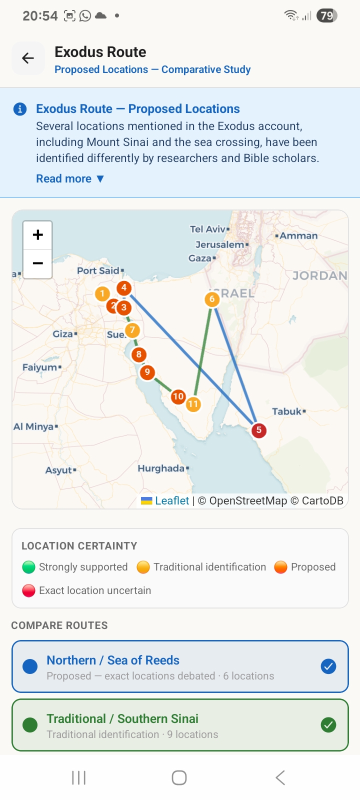 Berean App Bible map